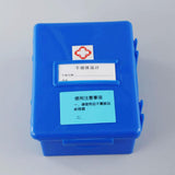 Maxbell Thermometer Disinfection Box Portable Organizer for Mercury Thermometer Blue