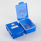 Maxbell Thermometer Disinfection Box Portable Organizer for Mercury Thermometer Blue