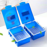 Maxbell Thermometer Disinfection Box Portable Organizer for Mercury Thermometer Blue