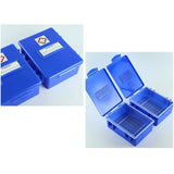 Maxbell Thermometer Disinfection Box Portable Organizer for Mercury Thermometer Blue