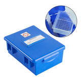 Maxbell Thermometer Disinfection Box Portable Organizer for Mercury Thermometer Blue