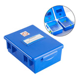 Maxbell Thermometer Disinfection Box Portable Organizer for Mercury Thermometer Blue