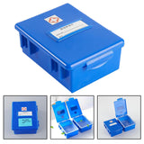 Maxbell Thermometer Disinfection Box Portable Organizer for Mercury Thermometer Blue