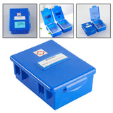 Maxbell Thermometer Disinfection Box Portable Organizer for Mercury Thermometer Blue
