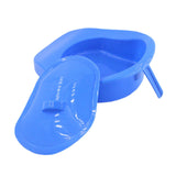 Maxbell Blue Bedpan Bed Pan with Lid Handle for Bedridden Patient Women Men