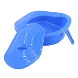 Maxbell Blue Bedpan Bed Pan with Lid Handle for Bedridden Patient Women Men