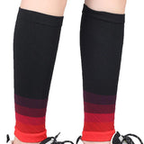 1Pair Calf Compression Socks for Men Women Hikers Running Gym Gradient Red