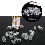 Maxbell 100x Mini Empty Clear Capsule for Lipstick Cosmetic DIY Containers Small