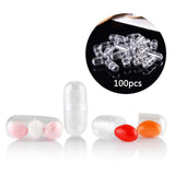 Maxbell 100x Mini Empty Clear Capsule for Lipstick Cosmetic DIY Containers Small