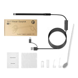 Maxbell Ear Wax Removal w/Camera Endoscope Otoscope Earpick Ear Cleaning Red