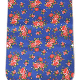 Maxbell Mealtime Waterproof PVC Printing Cotton Adjustable Bib Crumb Adults Blue