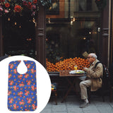 Maxbell Mealtime Waterproof PVC Printing Cotton Adjustable Bib Crumb Adults Blue