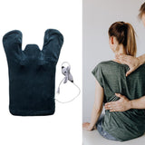 Maxbell Electric Heat Shawl Relief Massaging Heat Wrap Electric Heat Pad Blue