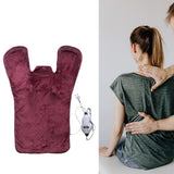 Maxbell Electric Heat Shawl Relief Massaging Heat Wrap Electric Heat Pad Red