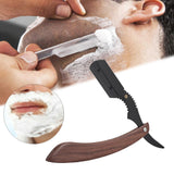 Maxbell Straight Edge Razor for Man Wood Handle Rust Free Close Shaving Professional