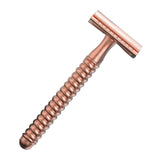 Maxbell Metal Safety Razor Double Sided Premium One Single Travel  Rose Golden
