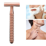 Maxbell Metal Safety Razor Double Sided Premium One Single Travel  Rose Golden