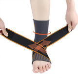 Maxbell Adjustable Ankle Support Brace Elastic Foot Protection for Sports M 37-39