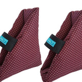 Maxbell 2Pcs Heel Cushion Breathable Soft for Feet Sores Patient wine point XXL