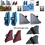 Maxbell 2Pcs Heel Cushion Breathable Soft for Feet Sores Patient wine point XXL