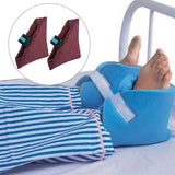Maxbell 2Pcs Heel Cushion Breathable Soft for Feet Sores Patient wine point XXL