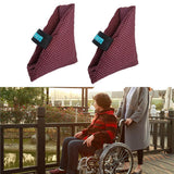 Maxbell 2Pcs Heel Cushion Breathable Soft for Feet Sores Patient wine point XXL