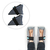 Maxbell 2Pcs Heel Cushion Breathable Soft for Feet Sores Patient blue grid XXL