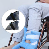 Maxbell 2Pcs Heel Cushion Breathable Soft for Feet Sores Patient blue grid XXL