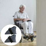 Maxbell 2Pcs Heel Cushion Breathable Soft for Feet Sores Patient blue grid one size