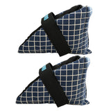 Maxbell 2Pcs Heel Cushion Breathable Soft for Feet Sores Patient blue grid one size
