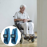 Maxbell 2Pcs Heel Cushion Breathable Soft for Feet Sores Patient blue mesh XXL