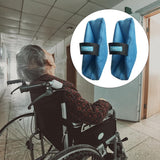 Maxbell 2Pcs Heel Cushion Breathable Soft for Feet Sores Patient blue mesh XXL