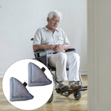 Maxbell 2Pcs Heel Cushion Breathable Soft for Feet Sores Patient gray mesh XXL