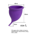 Maxbell Menstrual Cup Reusable Tampon and Pad Soft for Beginners Teen Purple L