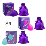 Maxbell Menstrual Cup Reusable Tampon and Pad Soft for Beginners Teen Purple L