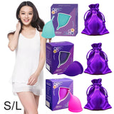Maxbell Menstrual Cup Reusable Tampon and Pad Soft for Beginners Teen Purple L