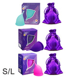 Maxbell Menstrual Cup Reusable Tampon and Pad Soft for Beginners Teen Purple L