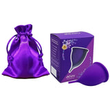 Maxbell Menstrual Cup Reusable Tampon and Pad Soft for Beginners Teen Purple L
