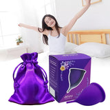 Maxbell Menstrual Cup Reusable Tampon and Pad Soft for Beginners Teen Purple L