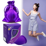Maxbell Menstrual Cup Reusable Tampon and Pad Soft for Beginners Teen Purple L