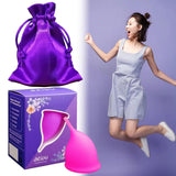 Maxbell Menstrual Cup Reusable Tampon and Pad Soft for Beginners Teen Pink L