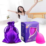 Maxbell Menstrual Cup Reusable Tampon and Pad Soft for Beginners Teen Pink L
