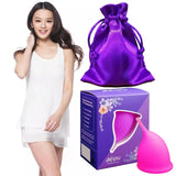 Maxbell Menstrual Cup Reusable Tampon and Pad Soft for Beginners Teen Pink L