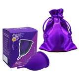 Maxbell Menstrual Cup Reusable Tampon and Pad Soft for Beginners Teen Purple S