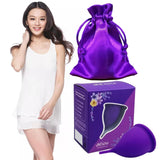 Maxbell Menstrual Cup Reusable Tampon and Pad Soft for Beginners Teen Purple S