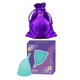 Maxbell Menstrual Cup Reusable Tampon and Pad Soft for Beginners Teen Blue L