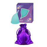 Maxbell Menstrual Cup Reusable Tampon and Pad Soft for Beginners Teen Blue L