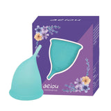 Maxbell Menstrual Cup Reusable Tampon and Pad Soft for Beginners Teen Blue L