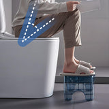 Maxbell Squatting Stool Foldable Simple Easy Storage for All Toilets Bathroom Men Clear Blue