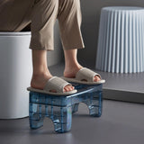 Maxbell Squatting Stool Foldable Simple Easy Storage for All Toilets Bathroom Men Clear Blue